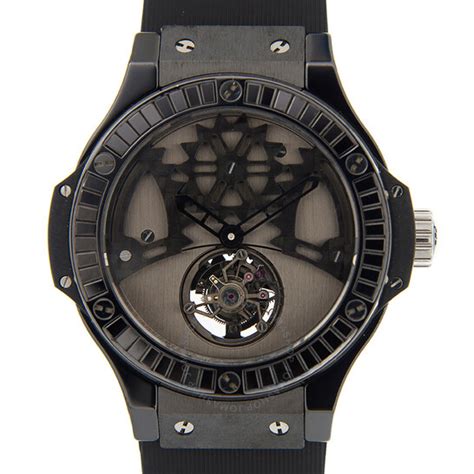 hublot big bang tourbillon black diamond dial men's watch 305.cd.0002.rx.1900|Hublot watch price.